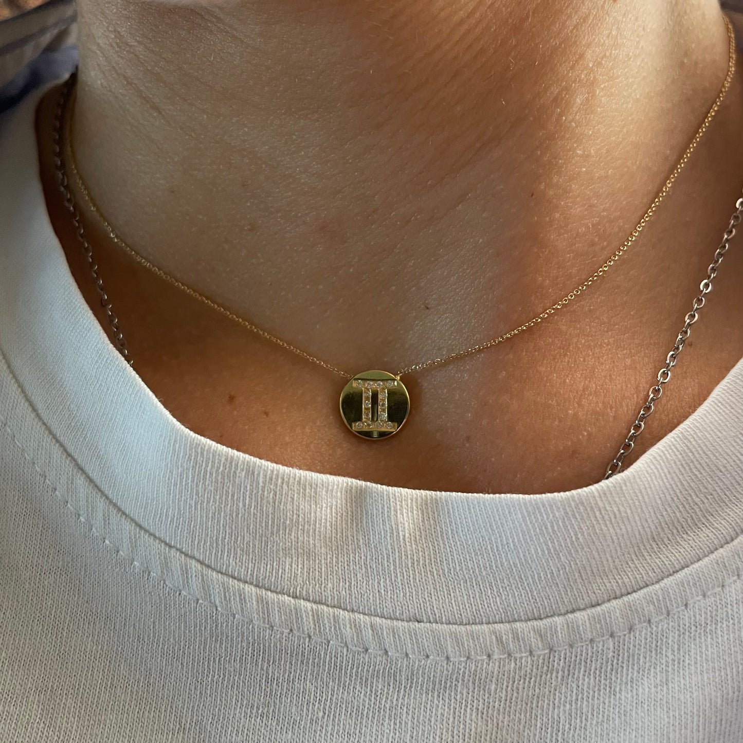 Segni zodiacali diamanti -collana in oro 18kt