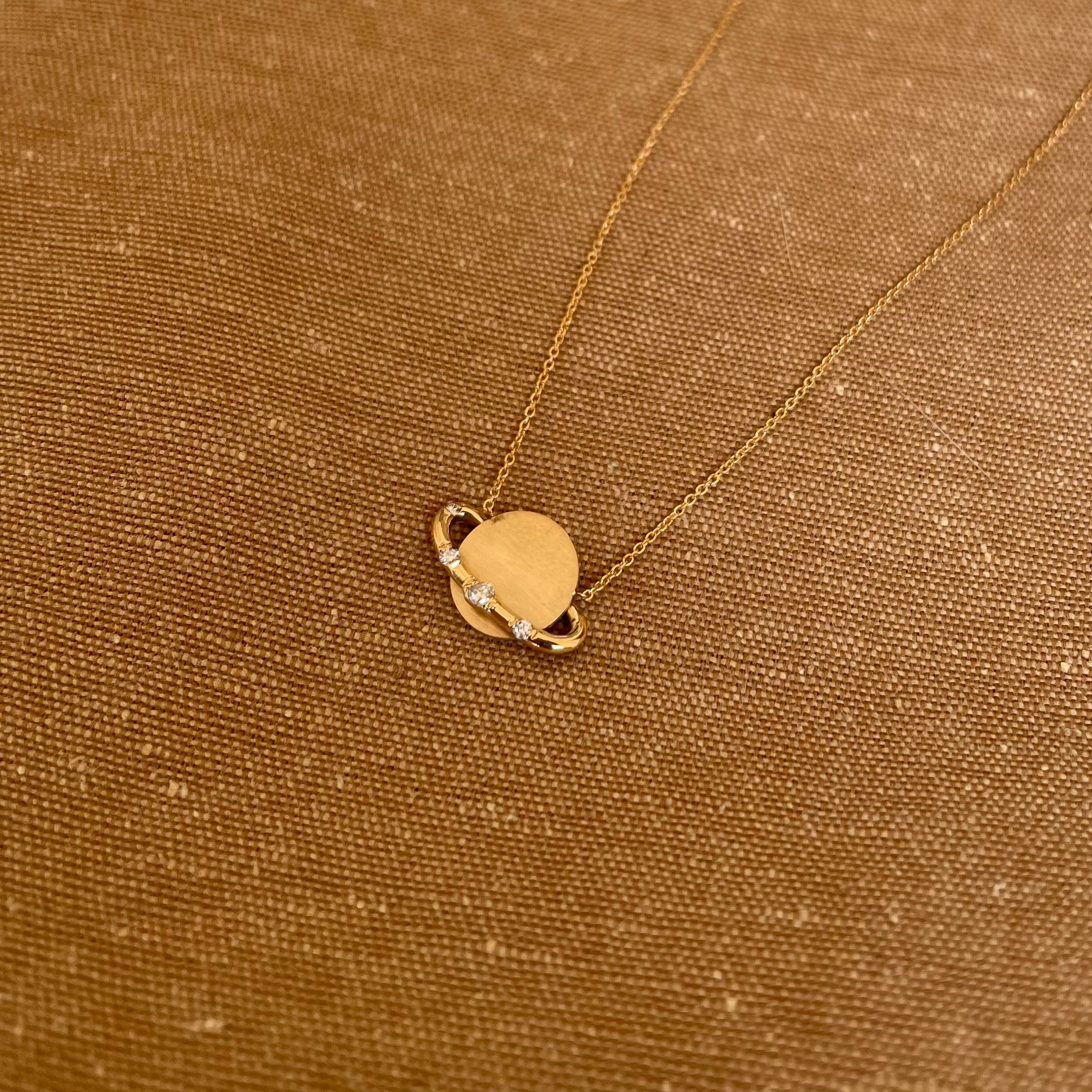 Collana Saturno Argento Spazio Pianeta Universo con ciondolo a catena Uomo Donna Collana Saturno Argento Spazio Pianeta Universo con ciondolo a catena Uomo Donna