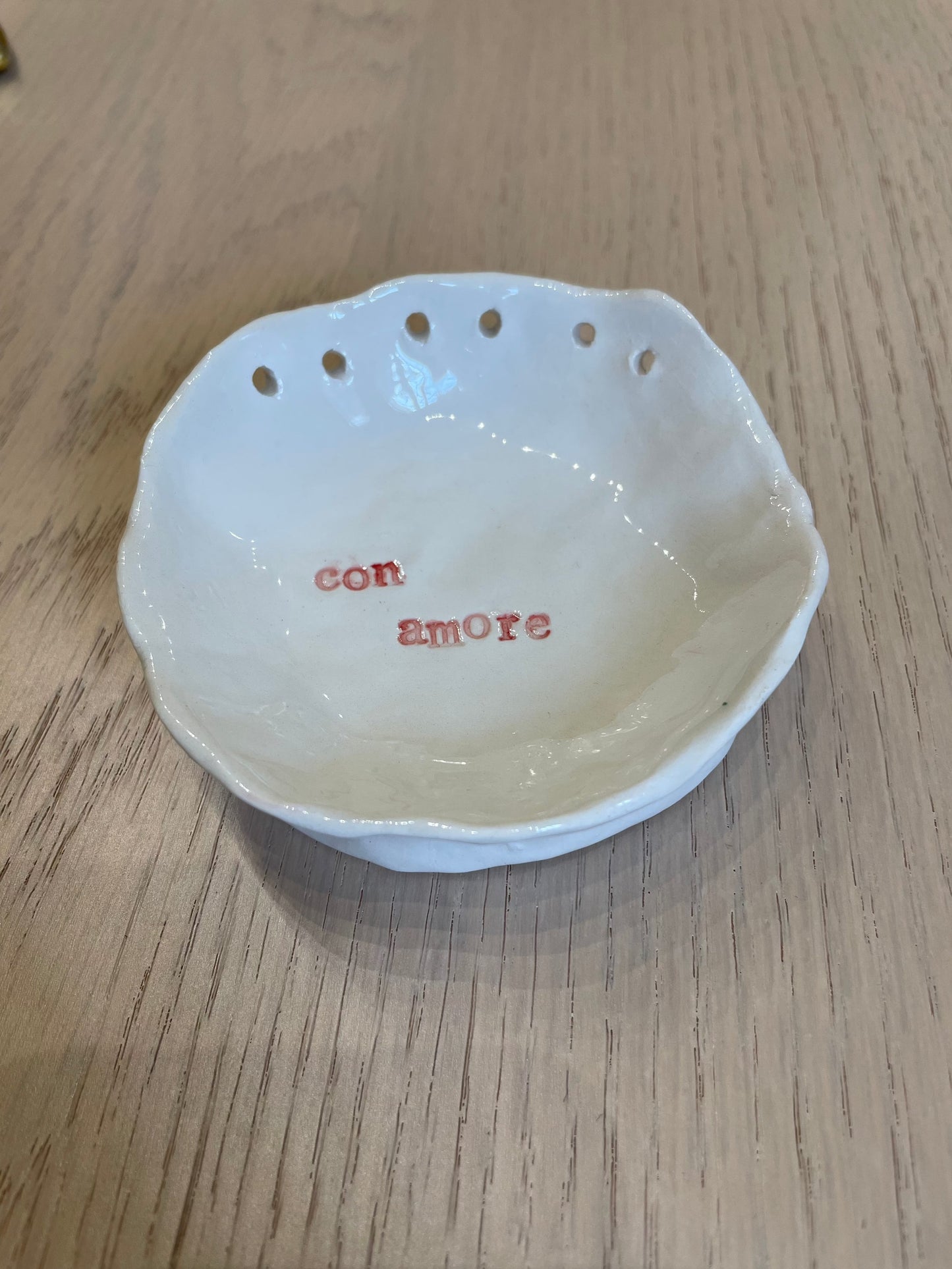 Porta gioie in ceramica - Con amore