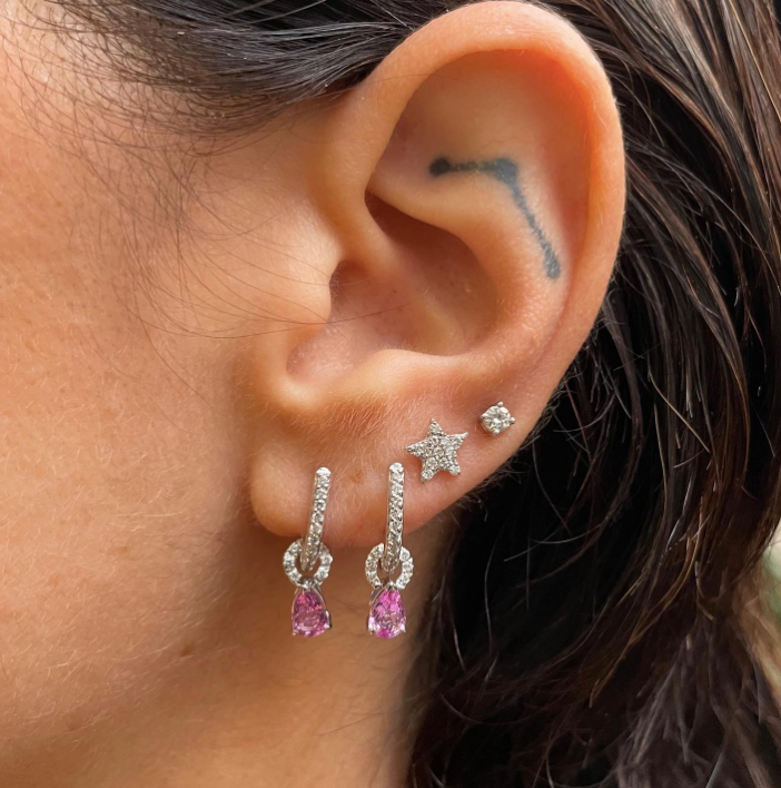 La Ele - orecchini in oro bianco 18kt