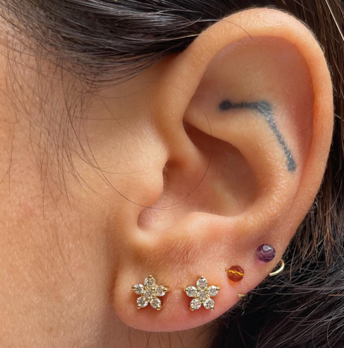 Fiori - orecchini in oro giallo 18kt