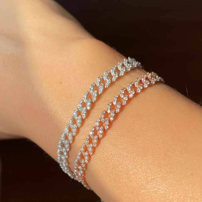 Grace - bracciali grumette in oro 18kt e diamanti