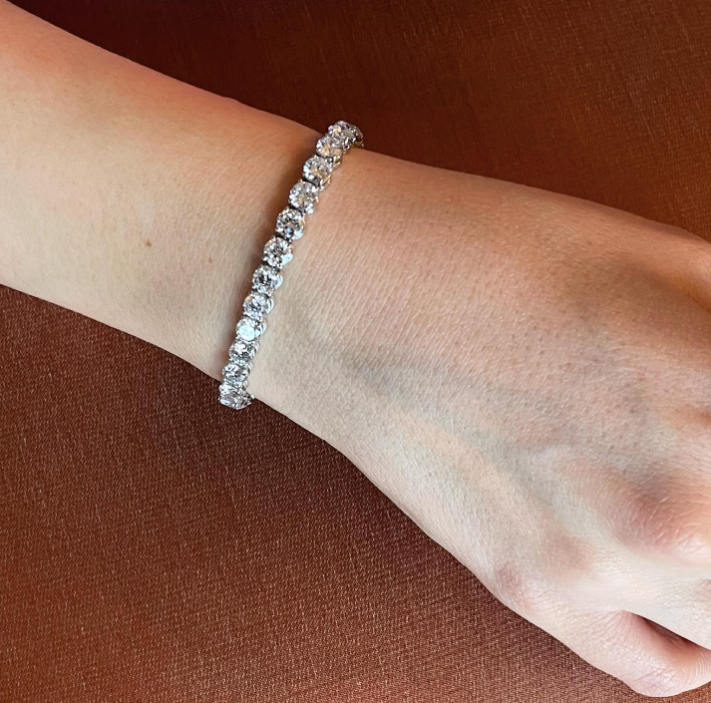 Astra - braccaile tennis in oro 18kt con diamanti