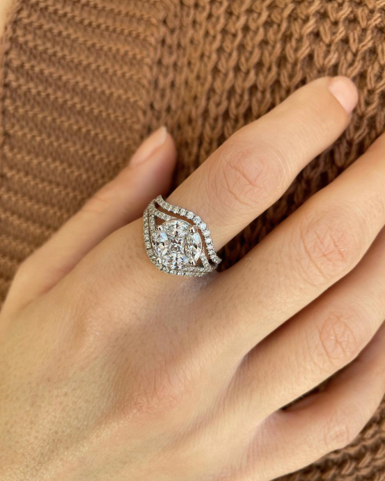 Heze - anello in oro 18kt con diamanti