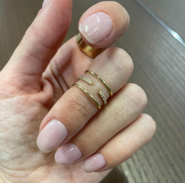 Dea - anello da falange o mignolo in oro 18kt