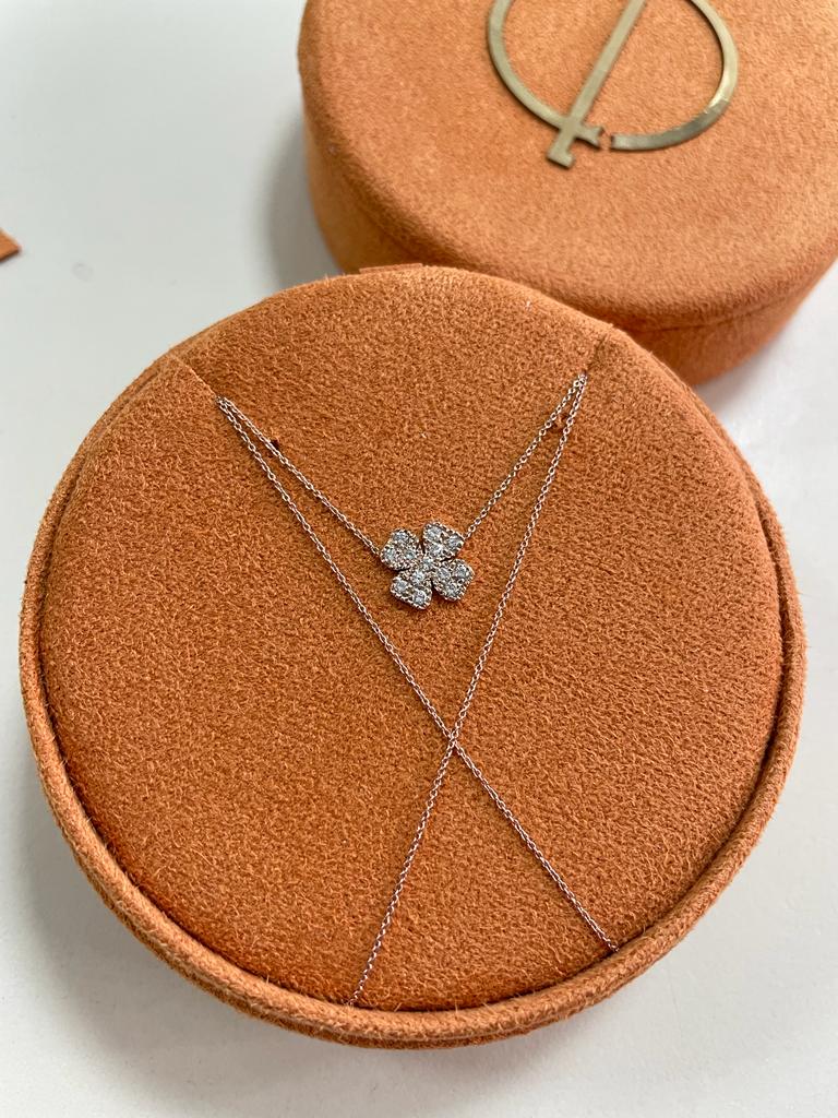 Quadrifoglio - Collana in oro 18kt e diamanti