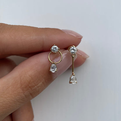 .ladiversa. -orecchini in oro 18kt con diamanti