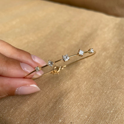 .nash. - bracciale rigido in oro 18kt con diamanti