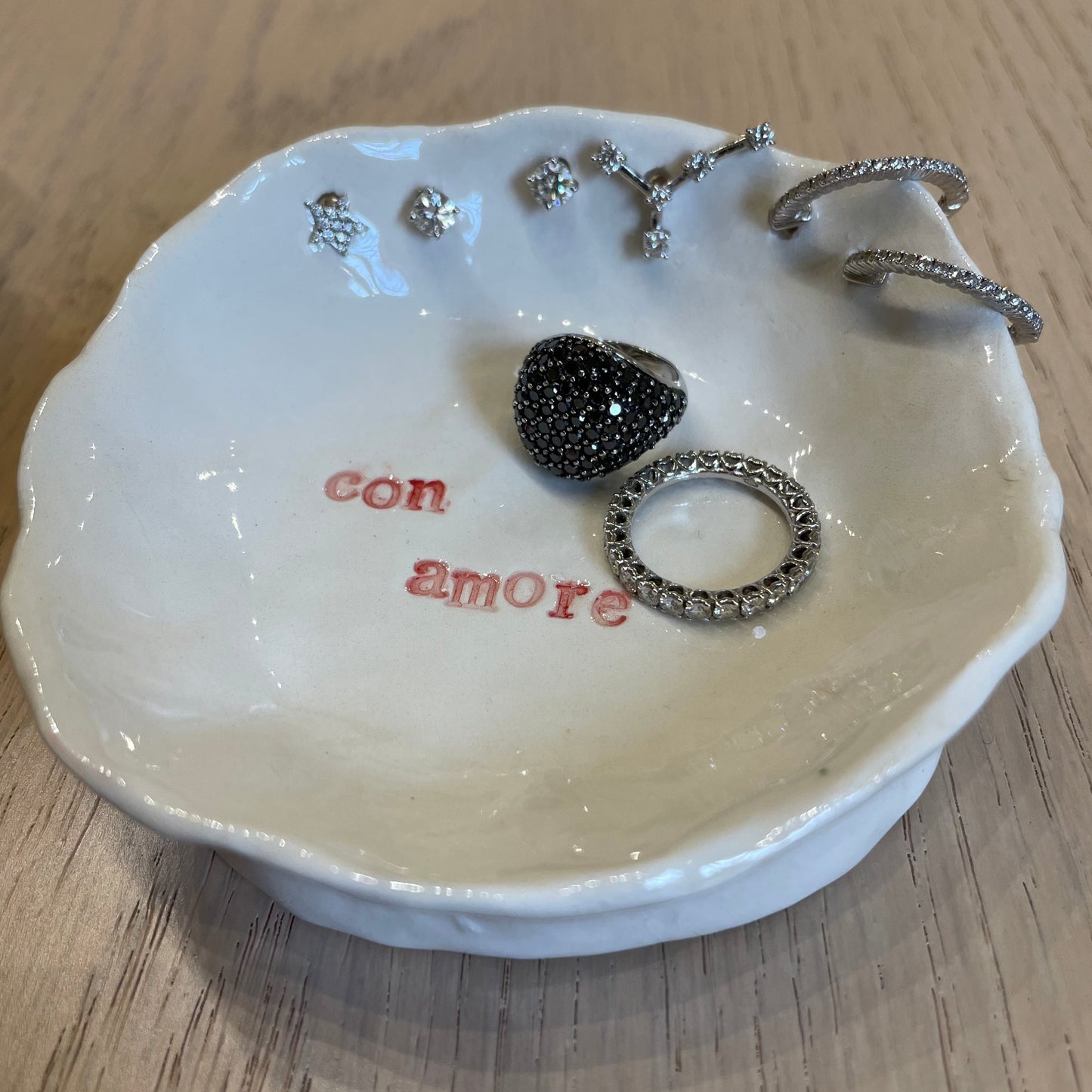Porta gioie in ceramica - Con amore