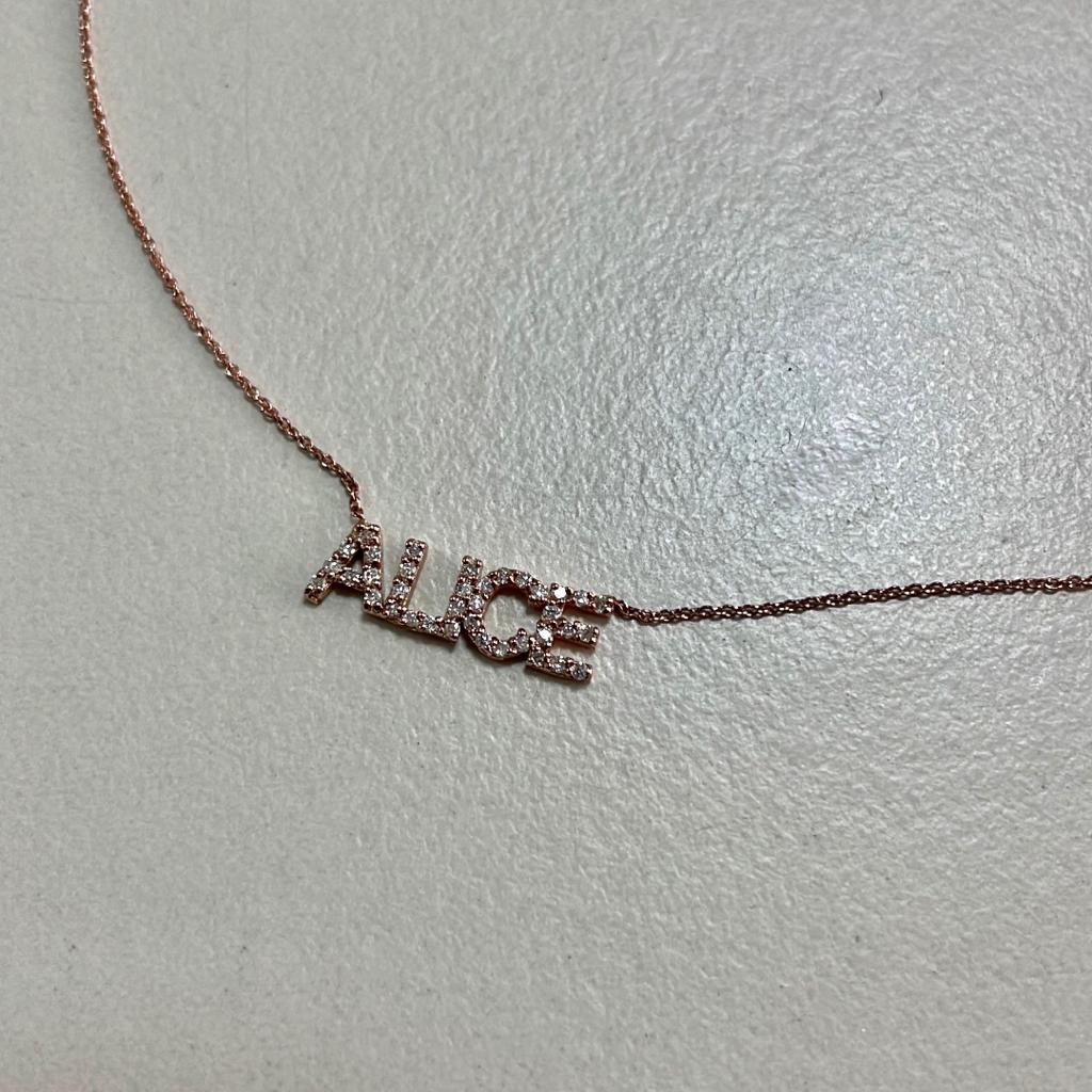 Nomi mini - collana in oro 18kt con diamanti