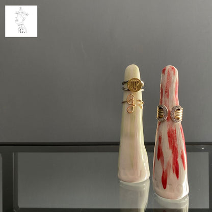 Porta anelli in ceramica verde chiaro