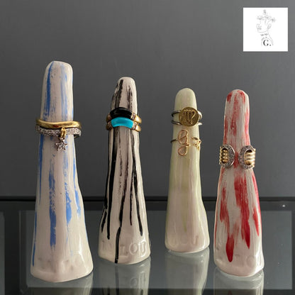 Porta anelli in ceramica verde chiaro