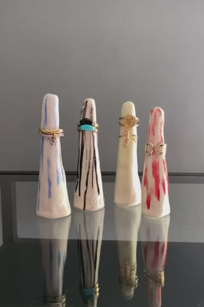 Porta anelli in ceramica verde chiaro