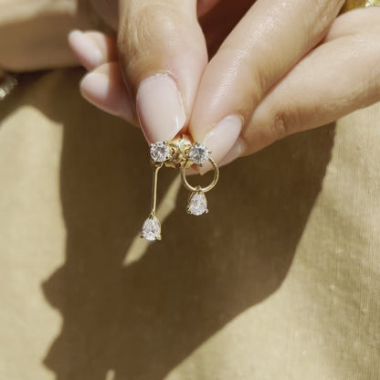 .ladiversa. -orecchini in oro 18kt con diamanti