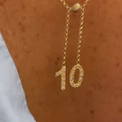 I numeri - collana in oro 18kt e diamanti