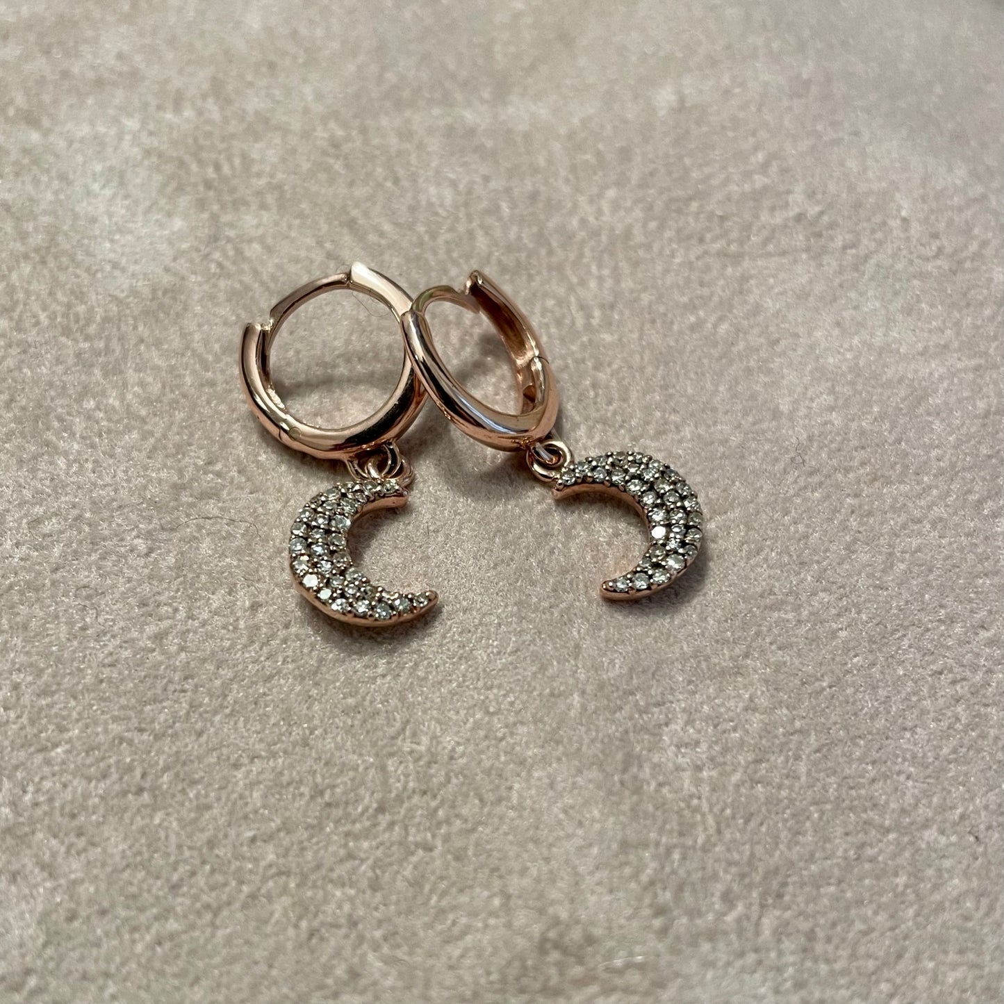 La Louna - orecchini cerchio in oro 18kt e diamanti