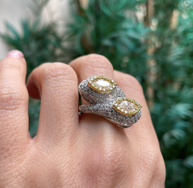 Oppo - Anello in oro bianco 18kt