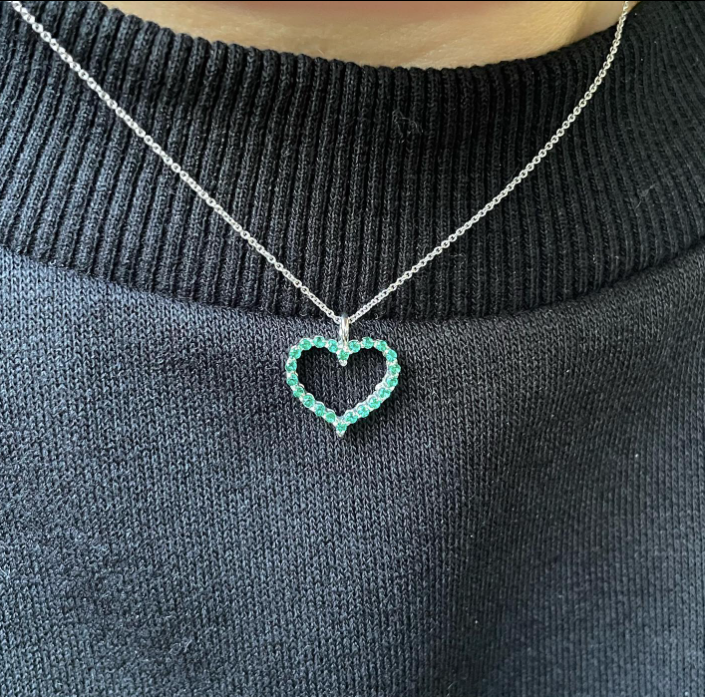 Cuore - collana in oro bianco 18kt