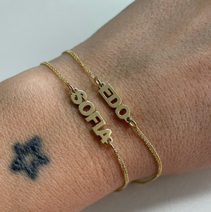 Nomi - bracciale in oro giallo 18kt con doppia catenina