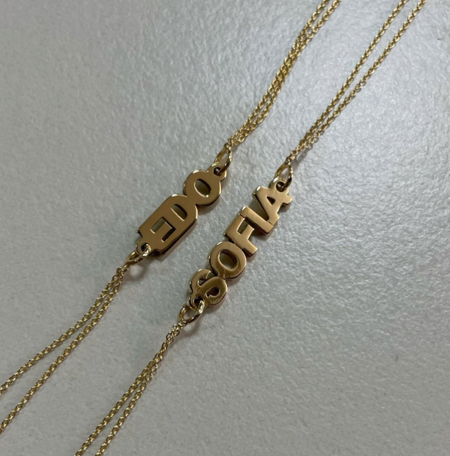 Nomi - bracciale in oro giallo 18kt con doppia catenina