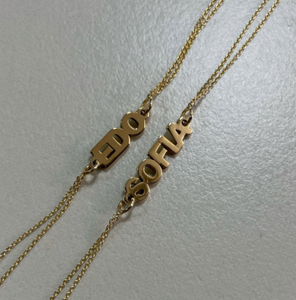 Nomi - bracciale in oro giallo 18kt con doppia catenina