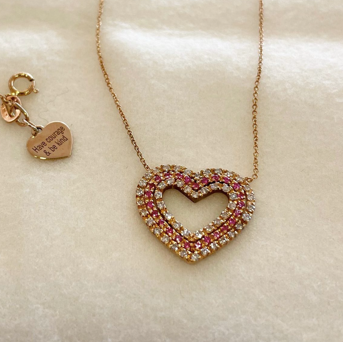 Bum bum - collana in oro 18kt con cuore