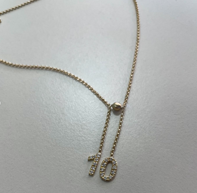 I numeri - collana in oro 18kt e diamanti