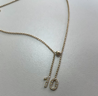 I numeri - collana in oro 18kt e diamanti
