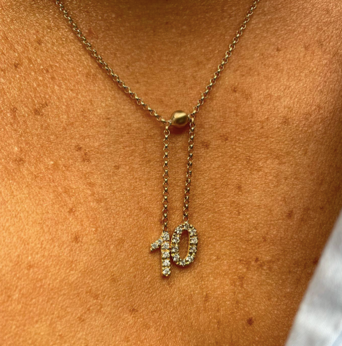 I numeri - collana in oro 18kt e diamanti