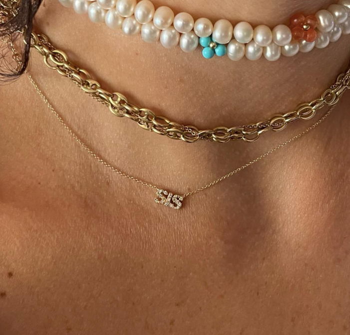 Nomi mini - collana in oro 18kt con diamanti