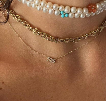 Nomi mini - collana in oro 18kt con diamanti