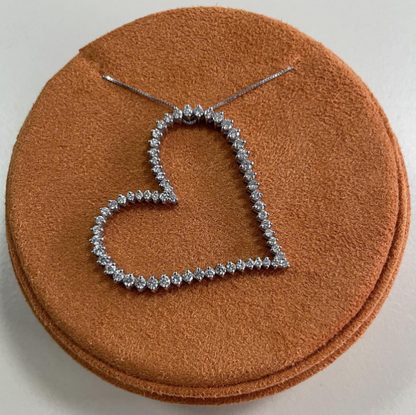 Cuore - collana in oro 18kt e diamanti