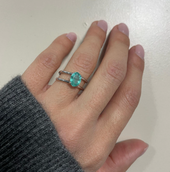 Mad - anello in oro 18kt e zaffiro