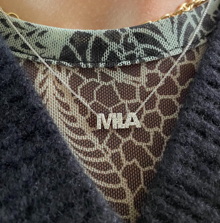 Nomi mini - collana in oro 18kt con diamanti