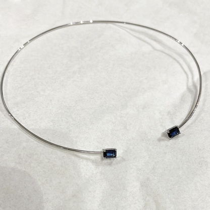 Elle - collana rigida 18kt con pietre preziose