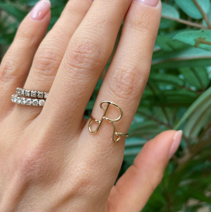 Anello filo in oro 18kt