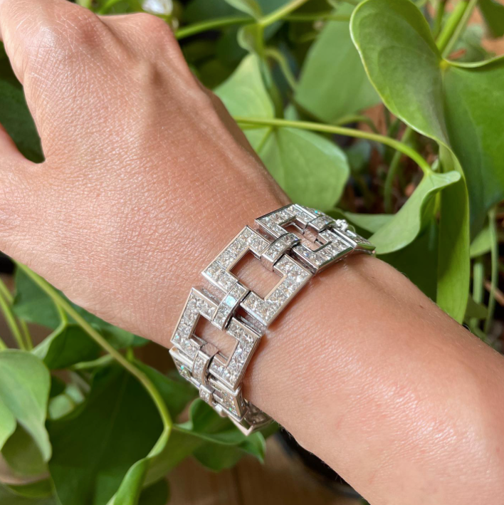 Square - bracciale in oro 18kt e diamanti