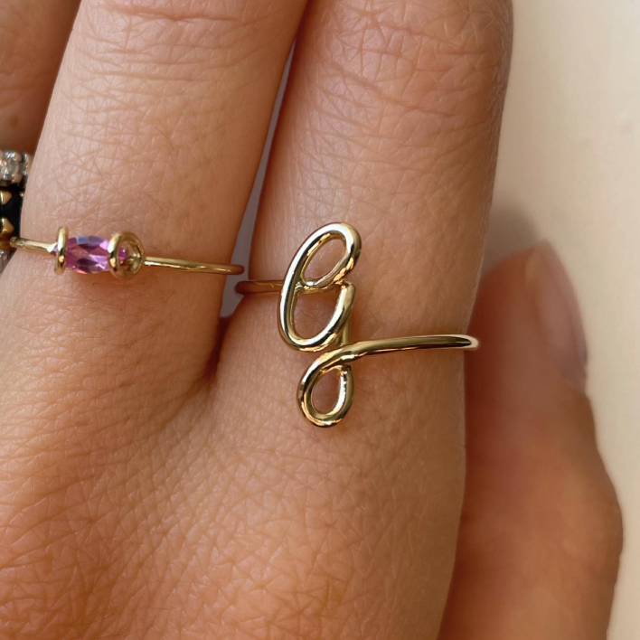 Anello filo in oro 18kt