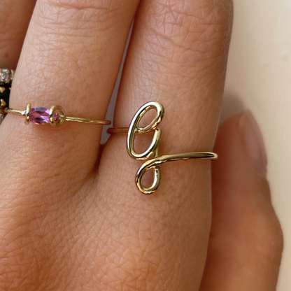 Anello filo in oro 18kt