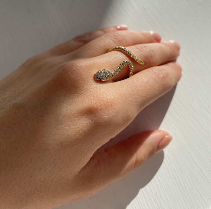 La Mamba - anello in oro 18kt con diamanti