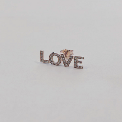 Love - Mono orecchino in oro 18kt e diamanti