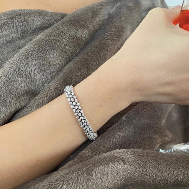 Eternity - bracciale in oro 18kt con diamanti