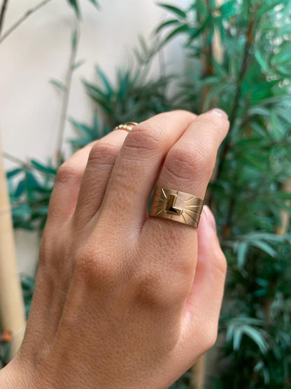 La Luce - anello fascia in oro giallo 18kt