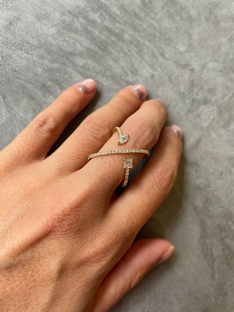 Girls - anello in oro 18kt con diamanti