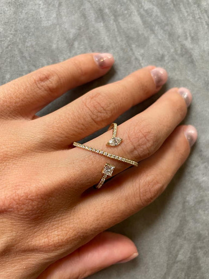 Girls - anello in oro 18kt con diamanti