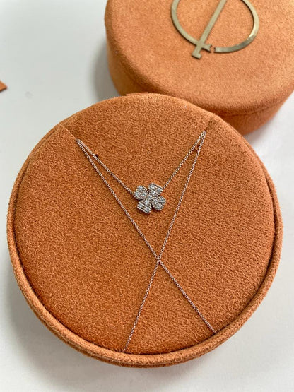 Quadrifoglio - Collana in oro 18kt e diamanti