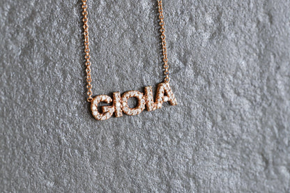Nomi mini - collana in oro 18kt con diamanti