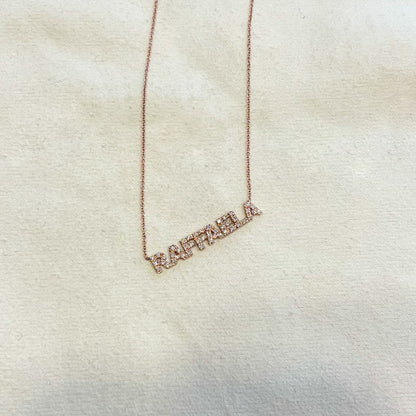 Nomi mini - collana in oro 18kt con diamanti