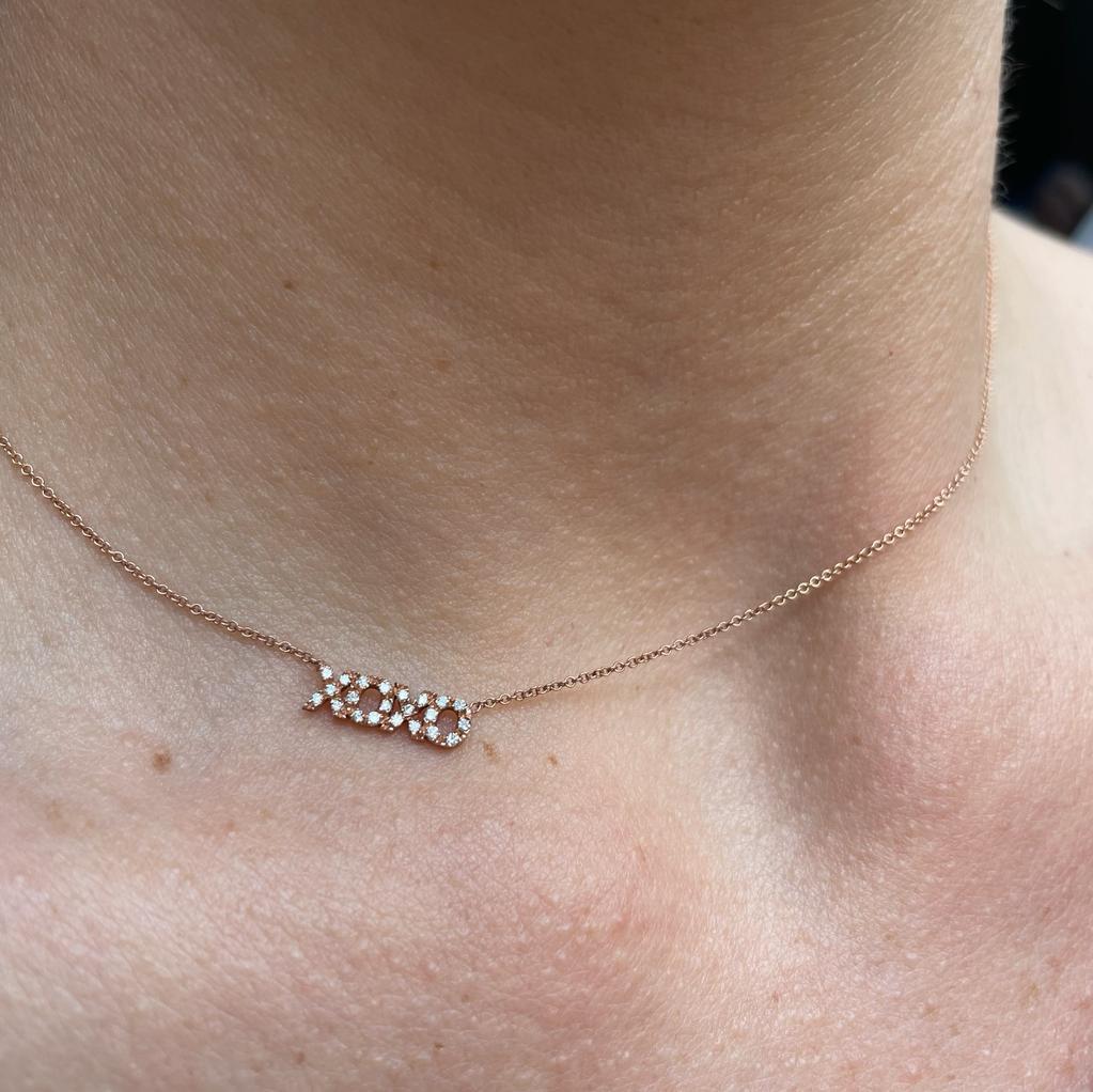 Nomi mini - collana in oro 18kt con diamanti