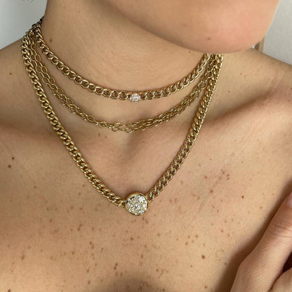 Tu - collana in oro 18kt con diamanti